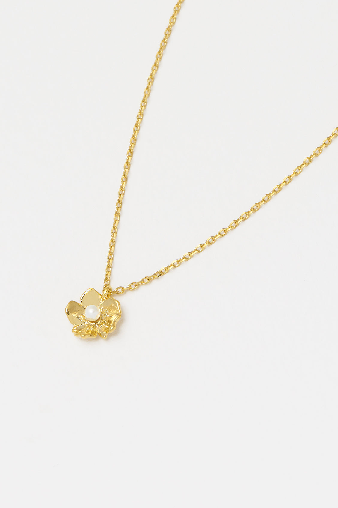 Elegant Petite Pearl Buttercup Pendant Necklace - Dainty Floral Jewelry for Women - Perfect for Weddings, Anniversaries & Special Occasions