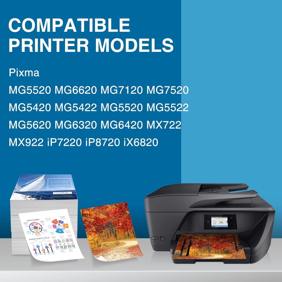 Compatible Canon 250XL 251XL Ink Cartridges - 10 Pack High Yield Replacement for PIXMA Printers | Home & Office Printing, Photo Printing, Documents