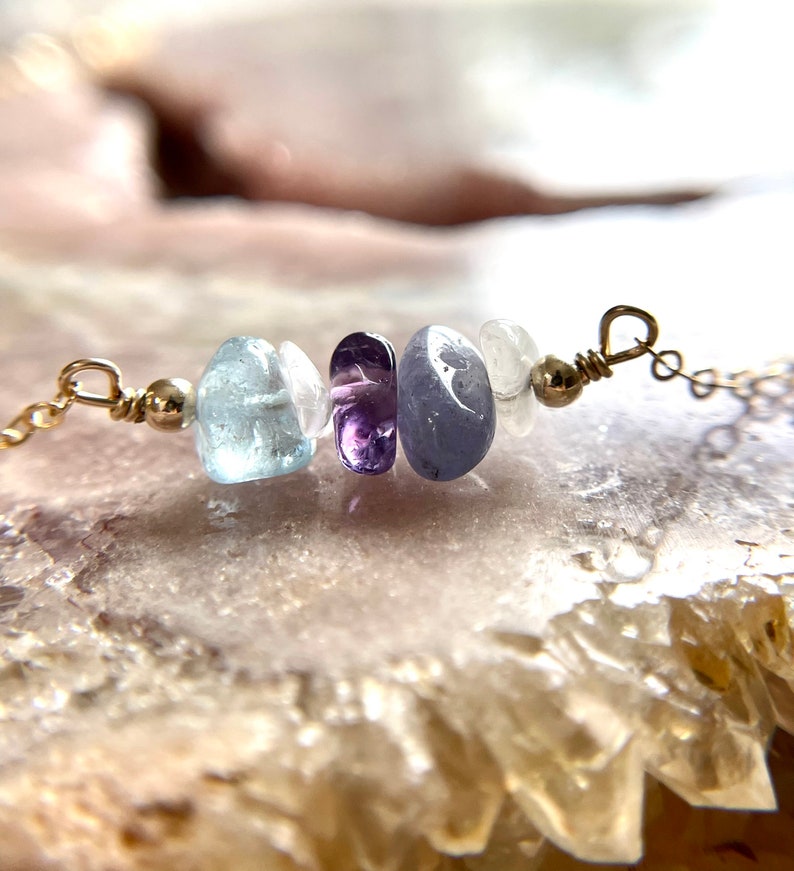 Personalized Birthstone Necklace for Women - Custom Mother's Day Gift for Mom, Sister, Grandma - Perfect for Anniversaries, Birthdays & Family Celebrations