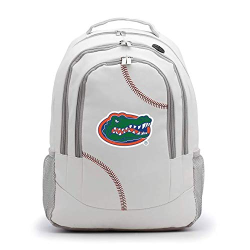 Florida Gators Genuine Leather Baseball Backpack - Official NCAA Licensed Team Logo - Durable College Sports Bag for School, Travel & Game Day