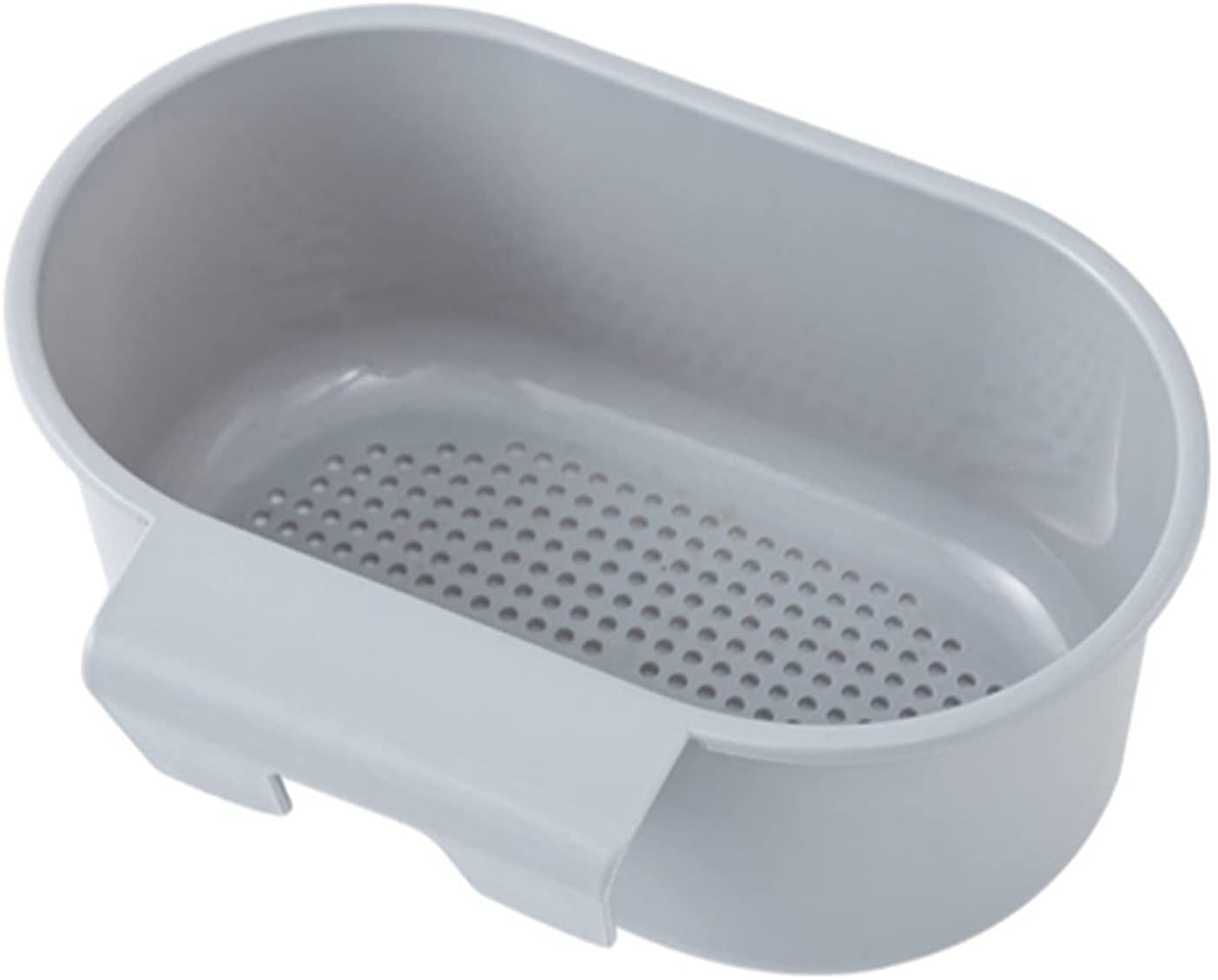 ZQDMYT Multifunctional Fruit Basket - Plastic Drain Storage Container with Hanging Hook, Hollow Design for Leftovers & Water Filtration | Perfect for Kitchen Sink, Countertop Organization & Dish Drying