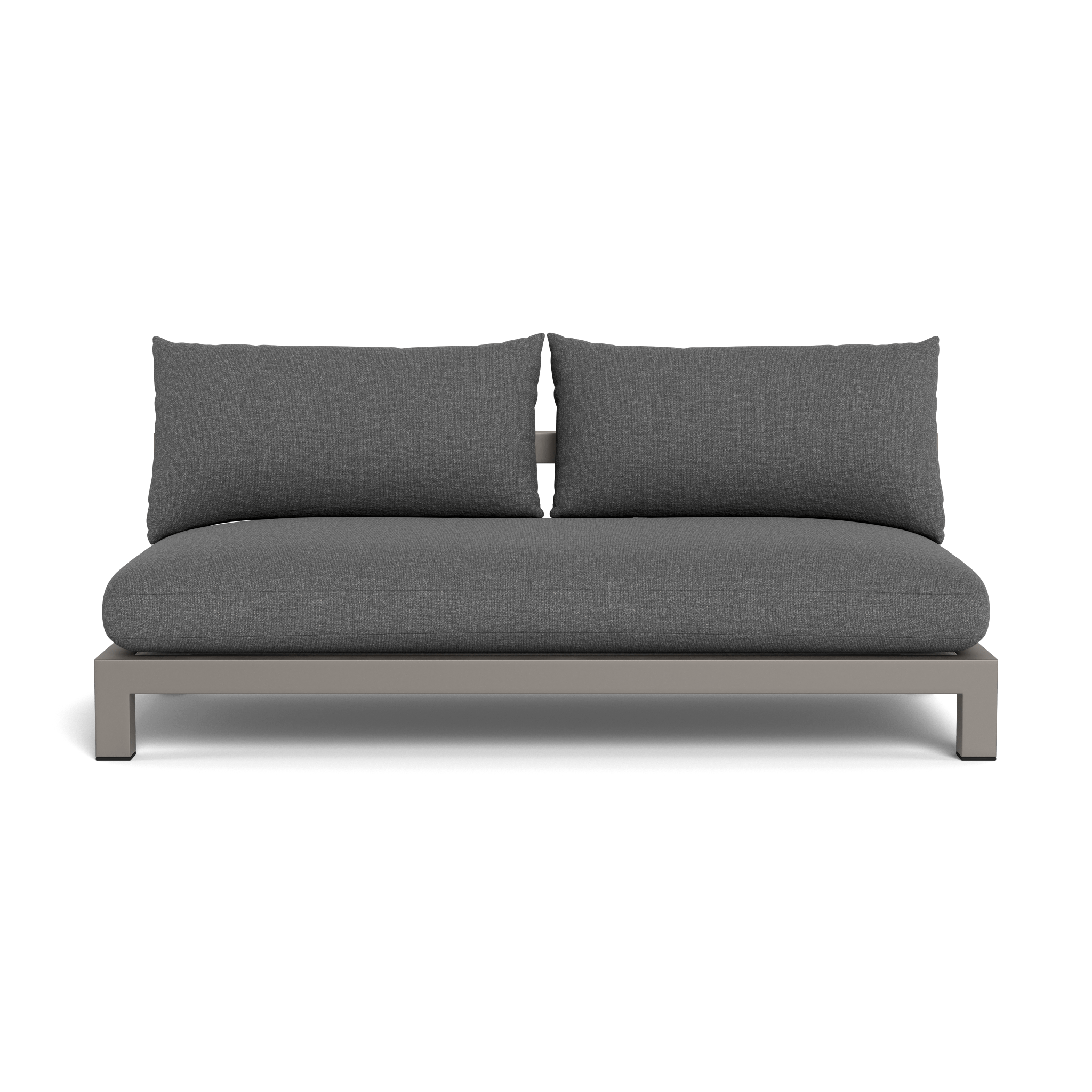 Pacific Aluminum 2-Seat Armless Sofa - Lightweight Outdoor Patio Furniture for Garden, Poolside & Balcony Relaxation