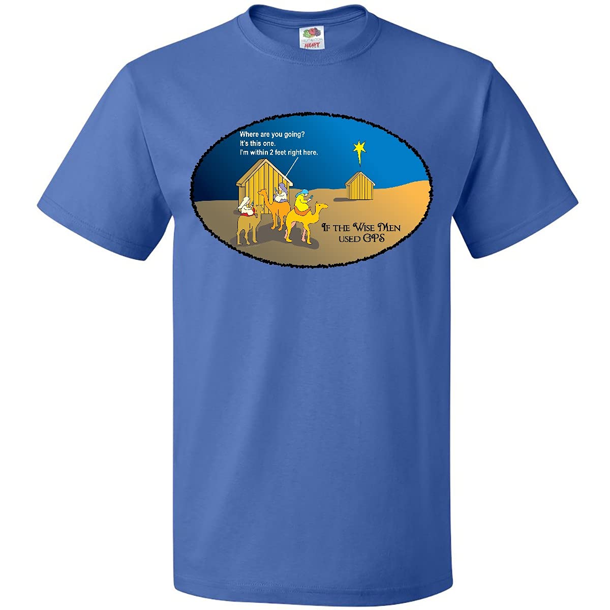 Inktastic Wise Men Christmas GPS T-Shirt - Funny Holiday Graphic Tee for Men - Perfect for Christmas Parties & Family Gatherings