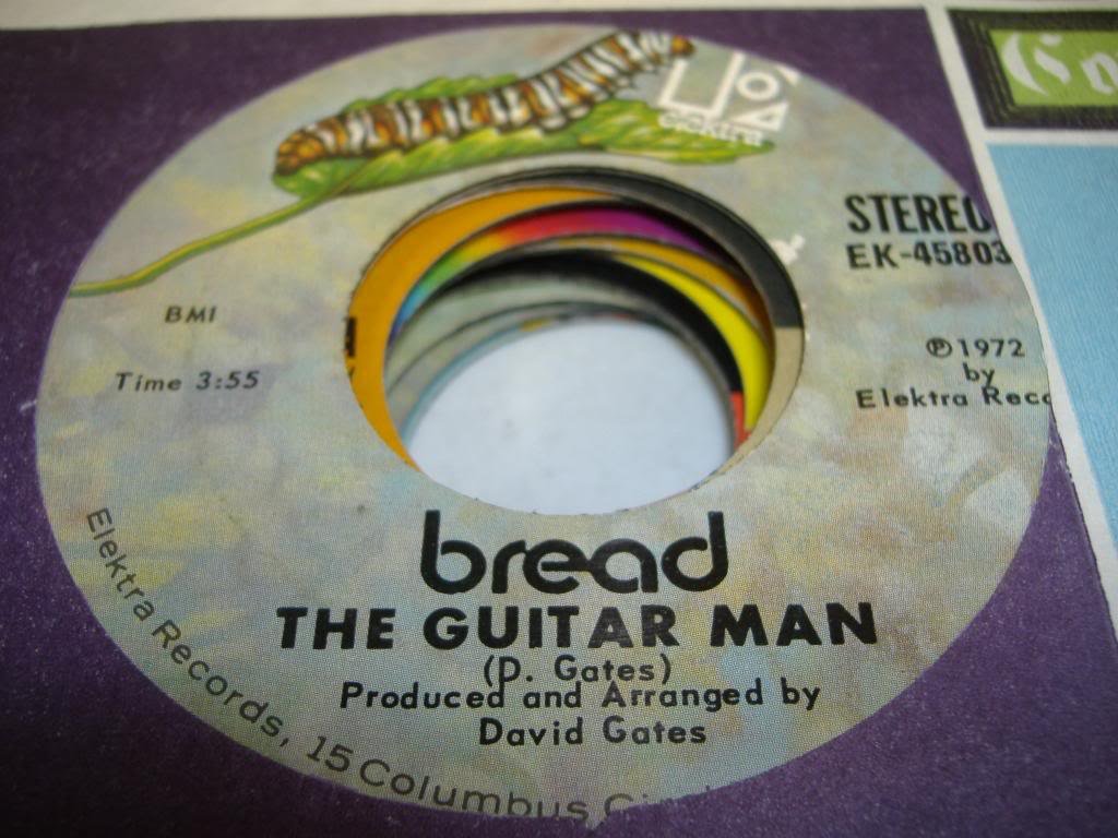 BREAD 45 RPM Vinyl Record - The Guitar Man / Just Like Yesterday - Perfect for Vintage Music Collectors & Classic Rock Enthusiasts