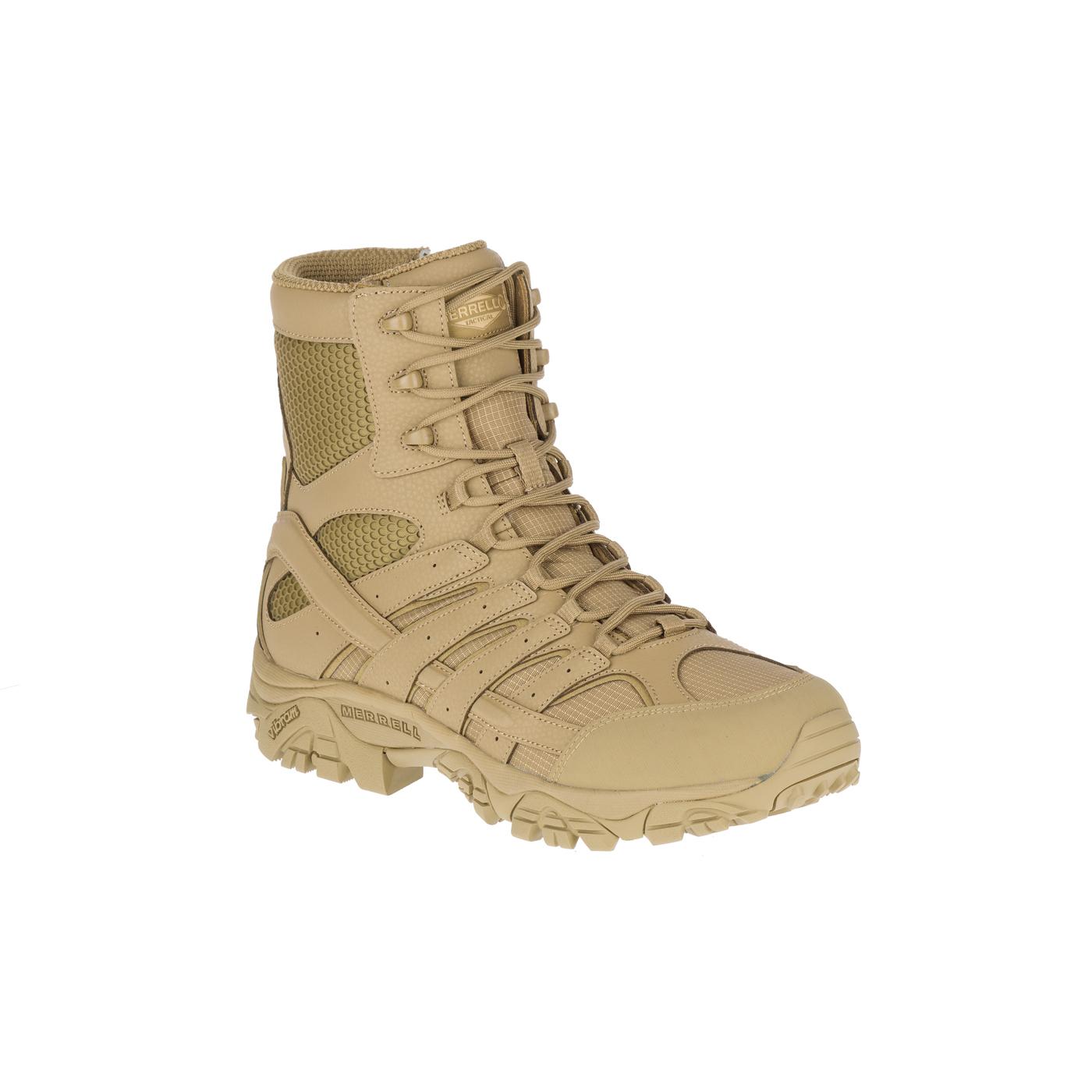 Moab 2 8 Men's Tactical Work Boots - Waterproof Hiking & Construction Boots for Outdoor Adventures - Coyote Brown Military Style Footwear for Hunting, Camping & Heavy Duty Work