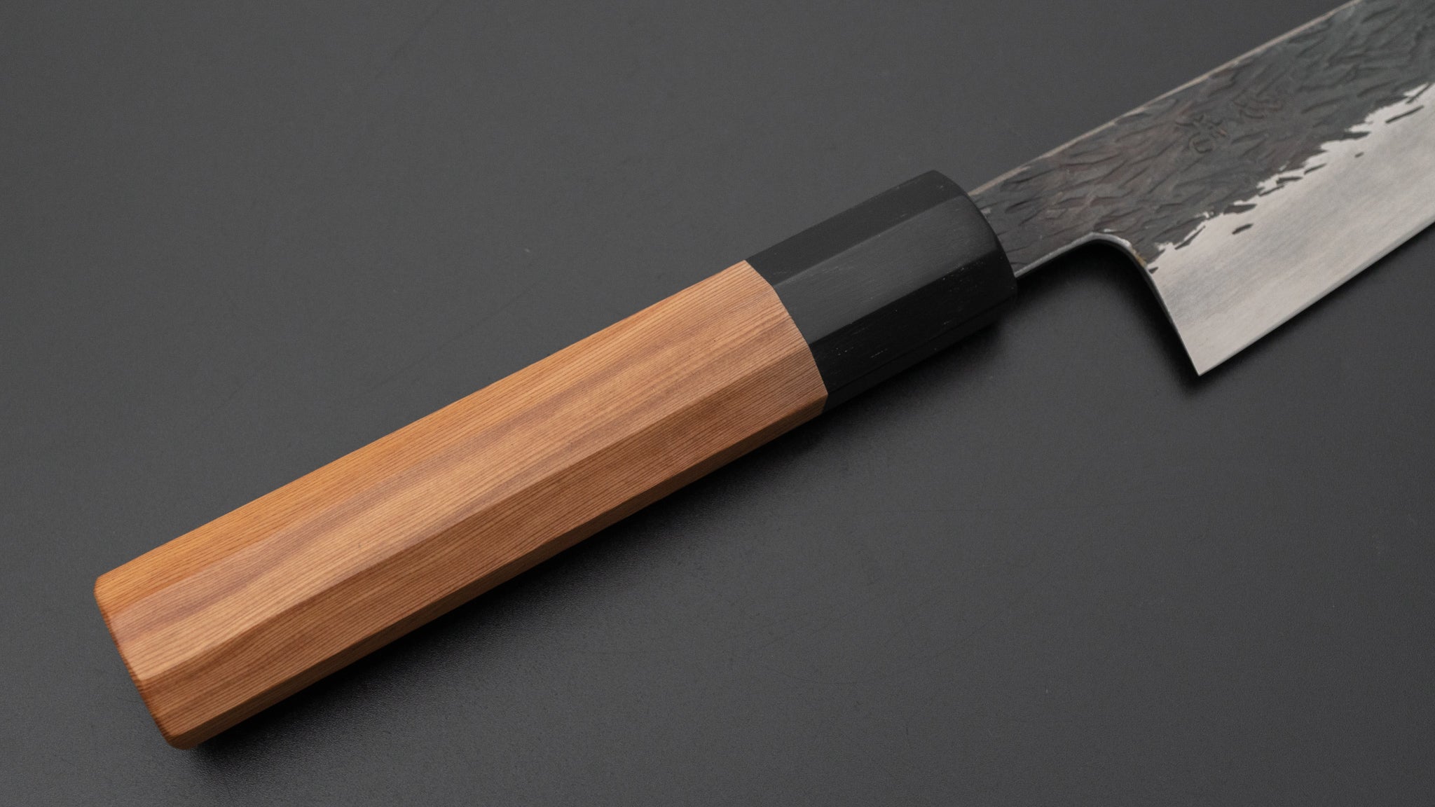 Premium Isamitsu White #1 Stainless Clad Kurouchi Petty Knife 150mm with Yakusugi Cedar Handle - Perfect for Precision Slicing, Fruit Cutting & Small Kitchen Tasks