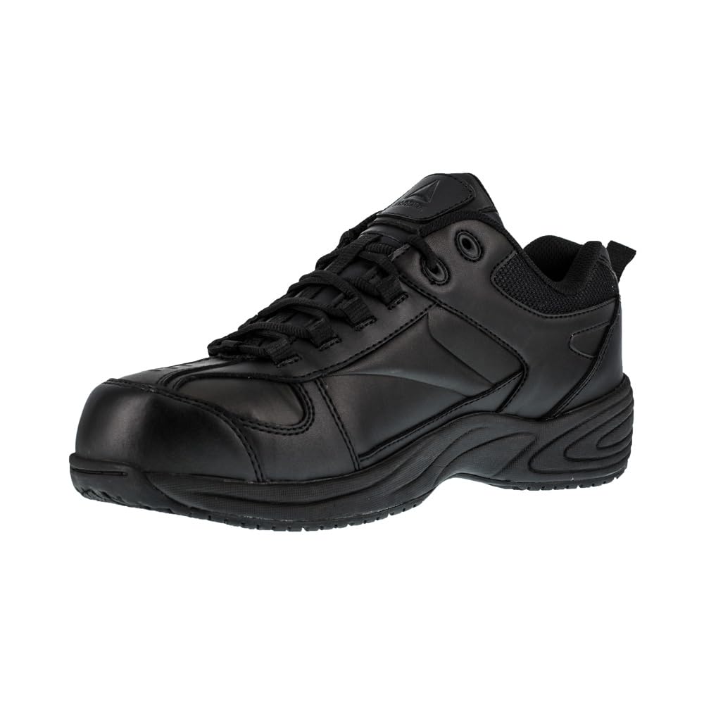 Reebok RB1860 Work Shoes for Men - Black Safety Oxfords for Jogging & Work