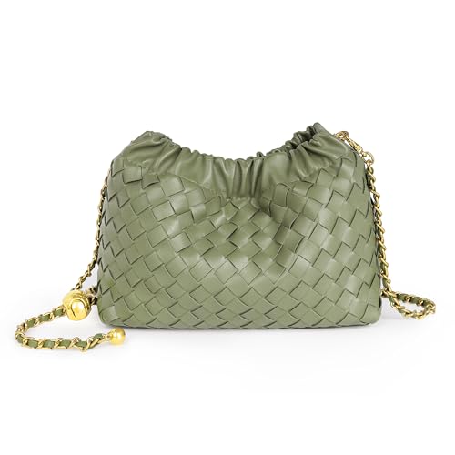 Woven Leather-sage Green