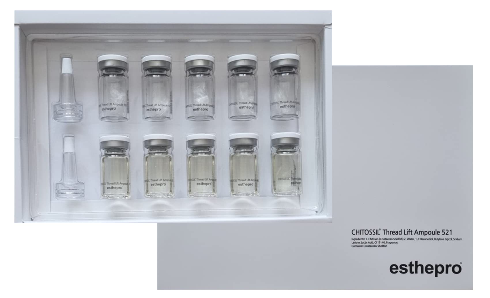 Chitossil Thread Lift Ampoule Set - Anti-Wrinkle & Lifting Korean Beauty Serum for Face - Perfect for At-Home Skincare Routine & Anti-Aging Treatment
