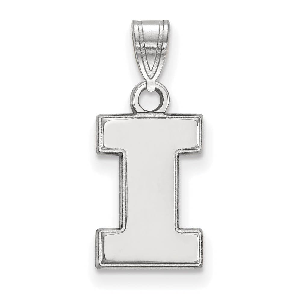 10k White Gold Illinois Small (1/2 Inch) Pendant - Elegant Necklace Charm for Women, Gift for Her, Birthday, Anniversary & Special Occasions