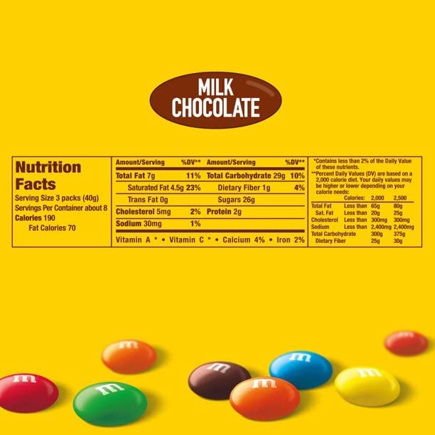 M&Ms Milk Chocolate Fun Size Candy - Individually Wrapped Bulk Pack (2 lbs) - Perfect for Halloween, Party Favors, Office Snacks & Movie Nights