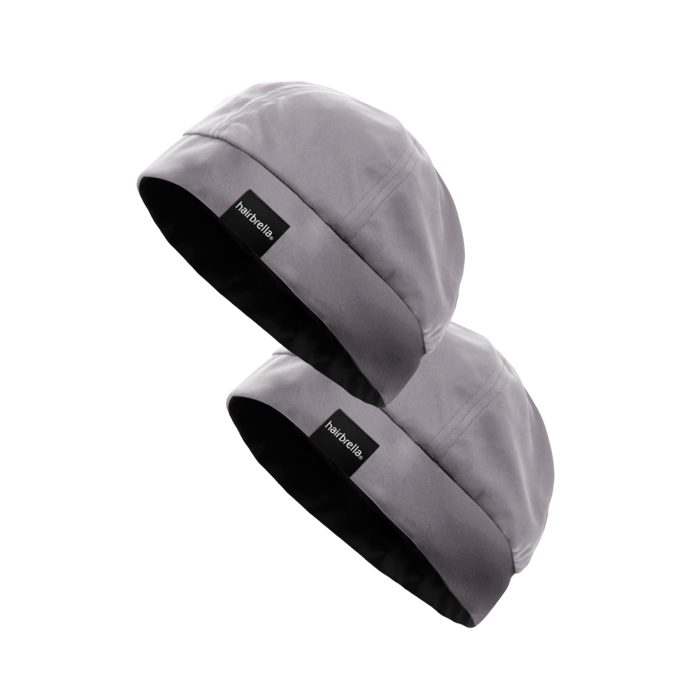 Hairbrella Unisex Satin Lined Sleep Cap Bundle (2 Pack) - Soft Protective Bonnet for Curly, Natural & Afro Hair - Perfect for Nighttime & Travel