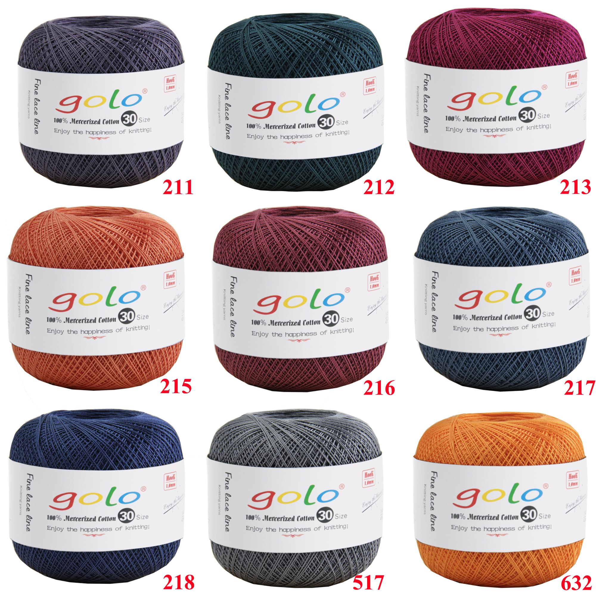 Premium Golo Crochet Thread Size 30 - Soft Hand Knitting Yarn in Yellow 745 for DIY Crafts, Doilies, Lacework & Home Decor Projects