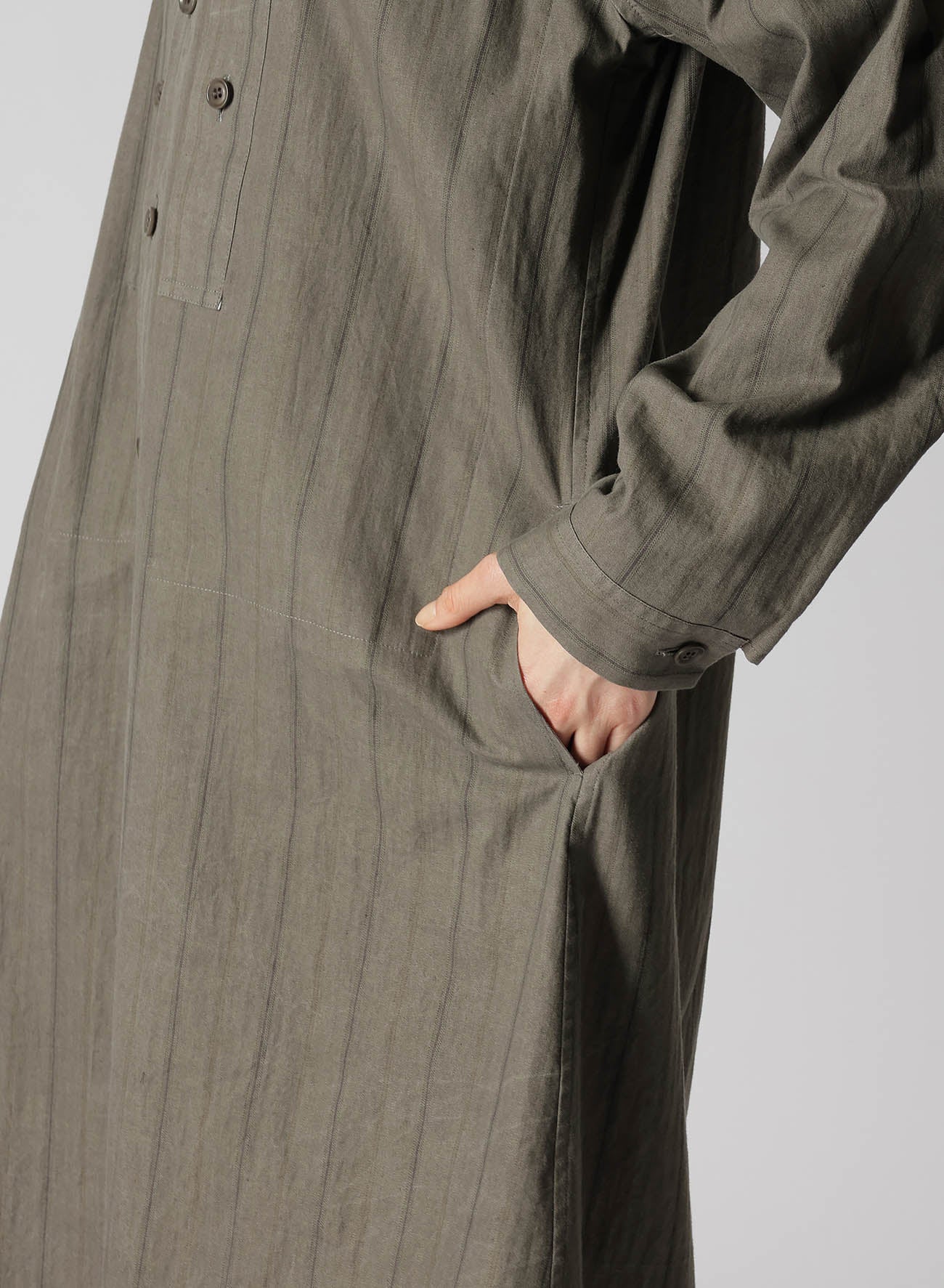 Stylish Cotton Stripe Ink Dyed Chest Pocket Dress for Women - Perfect for Casual Outings, Office Wear & Summer Fashion