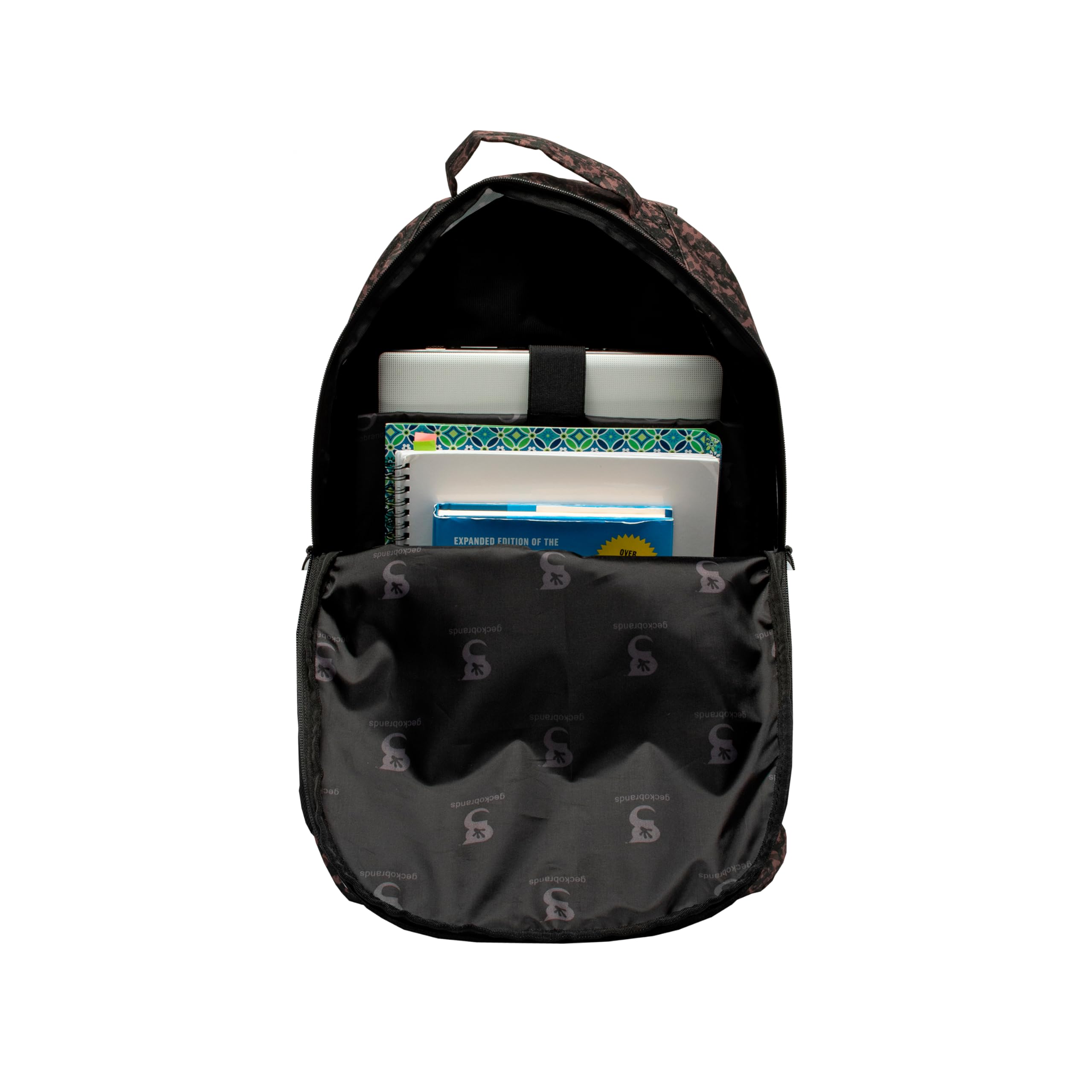 Geckobrands Endurance Backpack - Durable Laptop Backpack for Work & Travel, Water-Resistant, 17.3 Inch Laptop Compartment (Grunge Rose) - Perfect for Office, Commuting & Business Trips