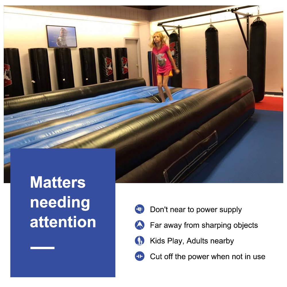 Inflatable Tumble Track for Gymnastics Training - Portable Air Floor Mat for Home & Gym Use - Perfect for Kids and Adults Tumbling Practice