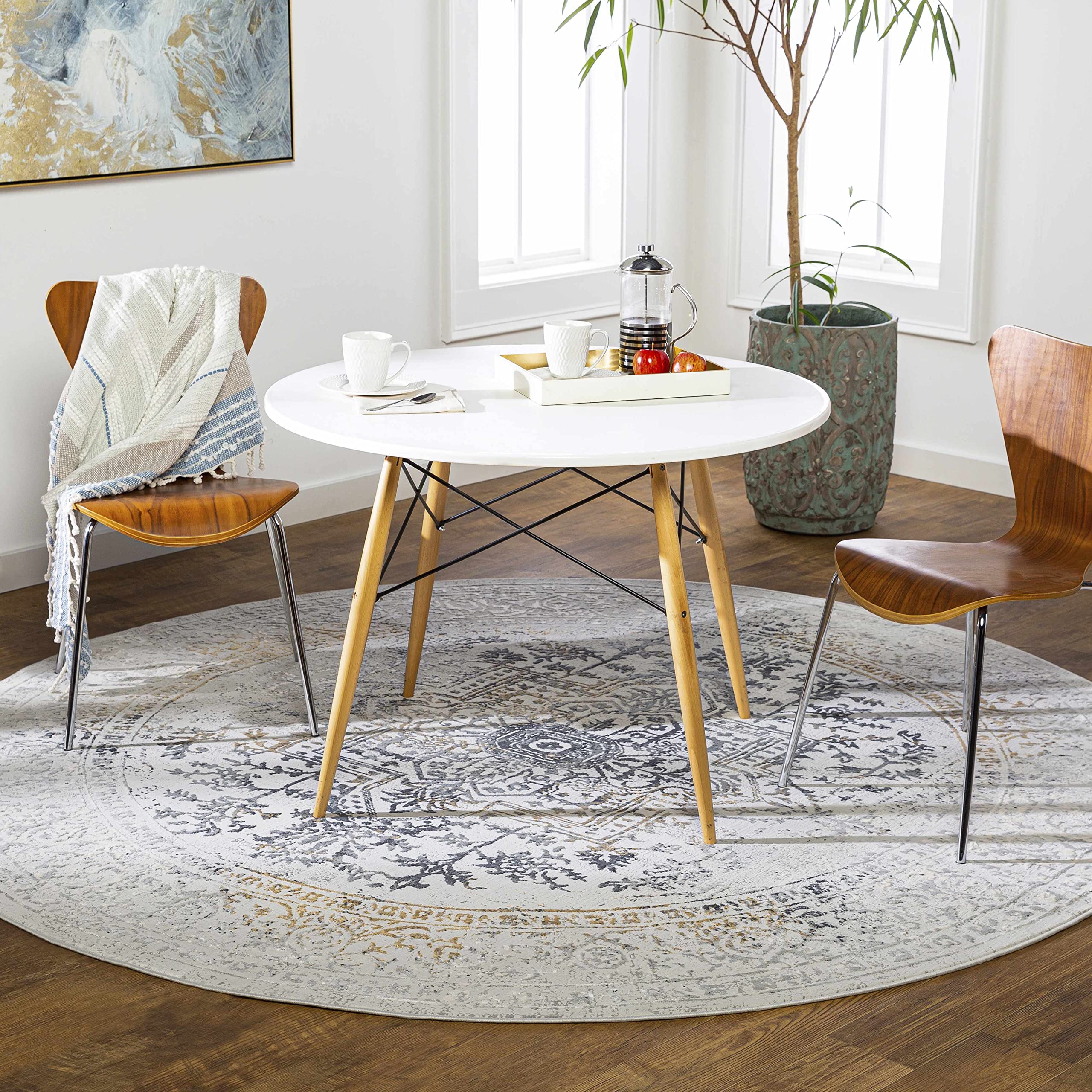 Hauteloom Morriston Traditional Gray Area Rug 9' x 12'3