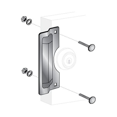 Pro-Lok 7-Inch Center Rose Latch Protector with Duronodic Finish - Secure Your Doors & Windows for Home & Commercial Safety