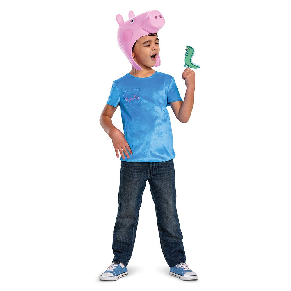 George Pig Costume for Kids - Classic Peppa Pig Character Outfit for Halloween, Dress-Up & Cosplay