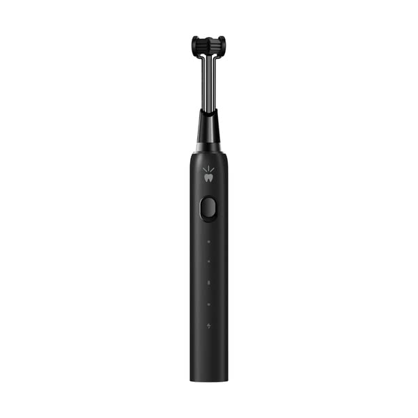Triple Bristle Max Electric Toothbrush - 4 Brush Modes, Patented 3 Head Design for Deep Cleaning | Dentist Recommended with Soft Charcoal Infused Nylon Bristles | Teeth Whitening & Gum Care | Perfect for Travel, Home & Office Use