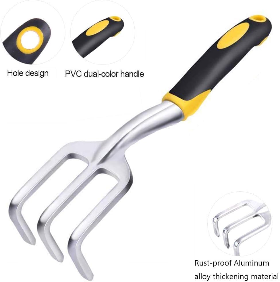 Premium Stainless Steel Garden Tool Set - 5PCS (Pruning Shears, Hand Trowel, Transplanter, Hand Rake & Gardening Gloves) for Planting, Weeding & Landscaping - Durable Outdoor Gardening Essentials for Home Gardeners