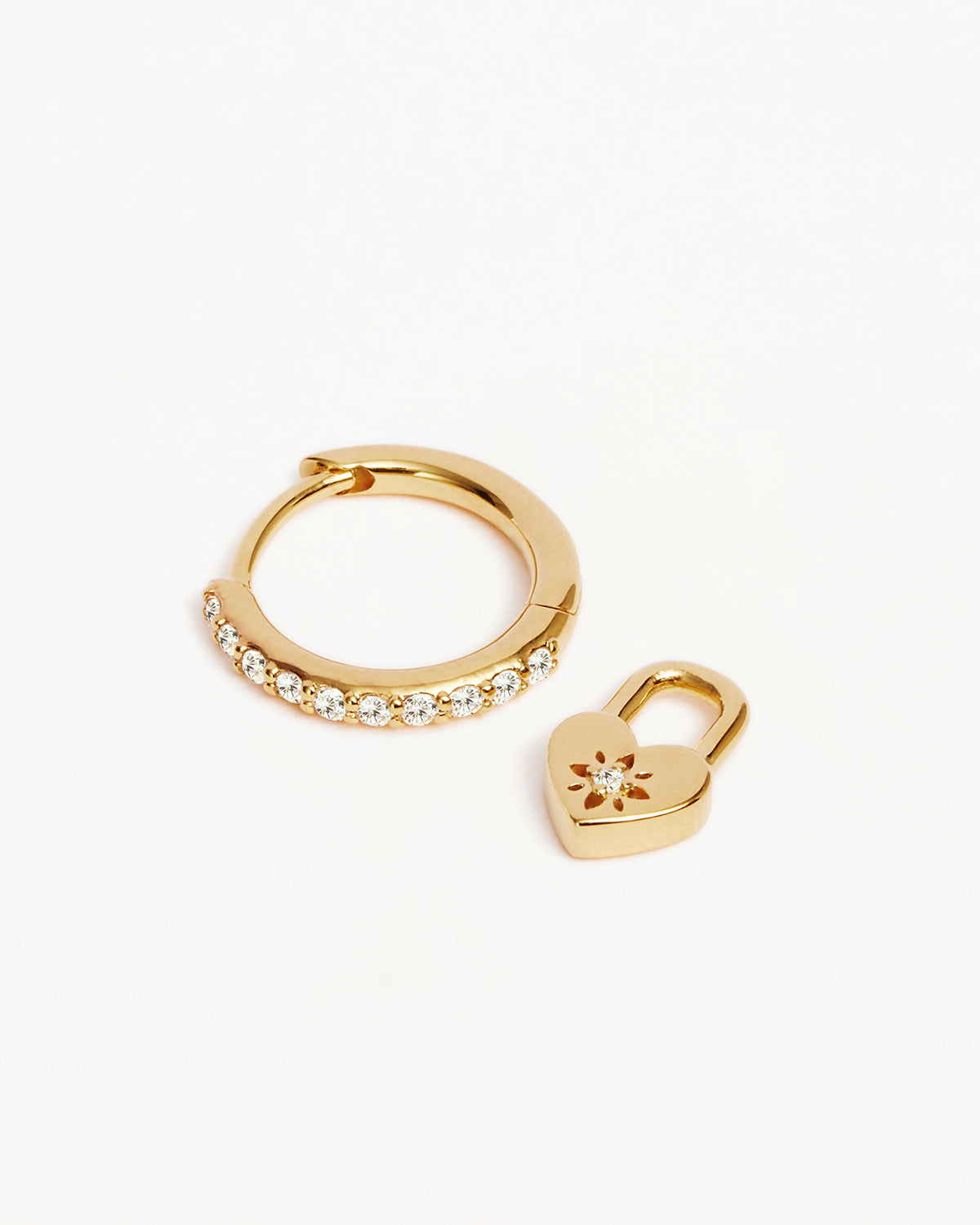 18K Gold Vermeil Love Unlocked Padlock Hoop Earrings for Women - Romantic Valentine's Day Gift & Everyday Jewelry Accessory