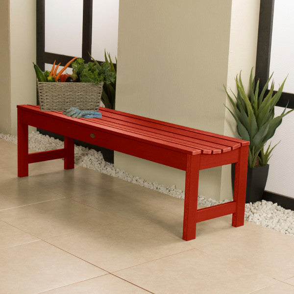 Lehigh Backless Synthetic Wood Picnic Bench - Durable Outdoor Dining Table for Patio, Garden & Park - Perfect for BBQs, Camping & Family Gatherings