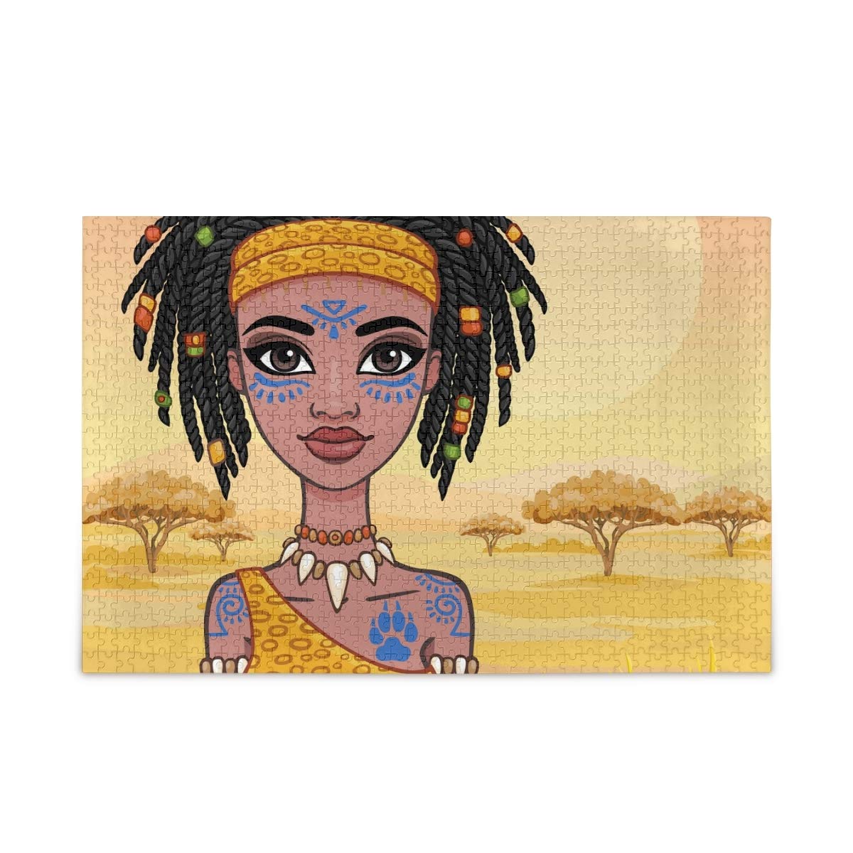 500-Piece Jigsaw Puzzle - African Woman Artwork for Teens & Adults | Educational Family Game, Home Decor & Stress Relief Activity