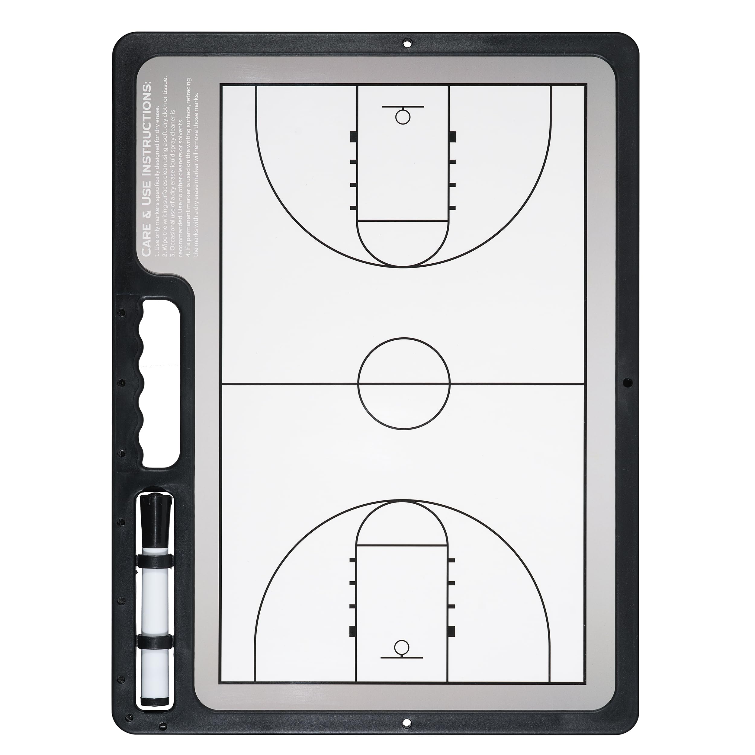 Premium Basketball Coaches Clipboard - Double-Sided Dry Erase Board for Timeouts & Plays | Durable Coaching Clipboard for Basketball Games, Practices & Training Sessions