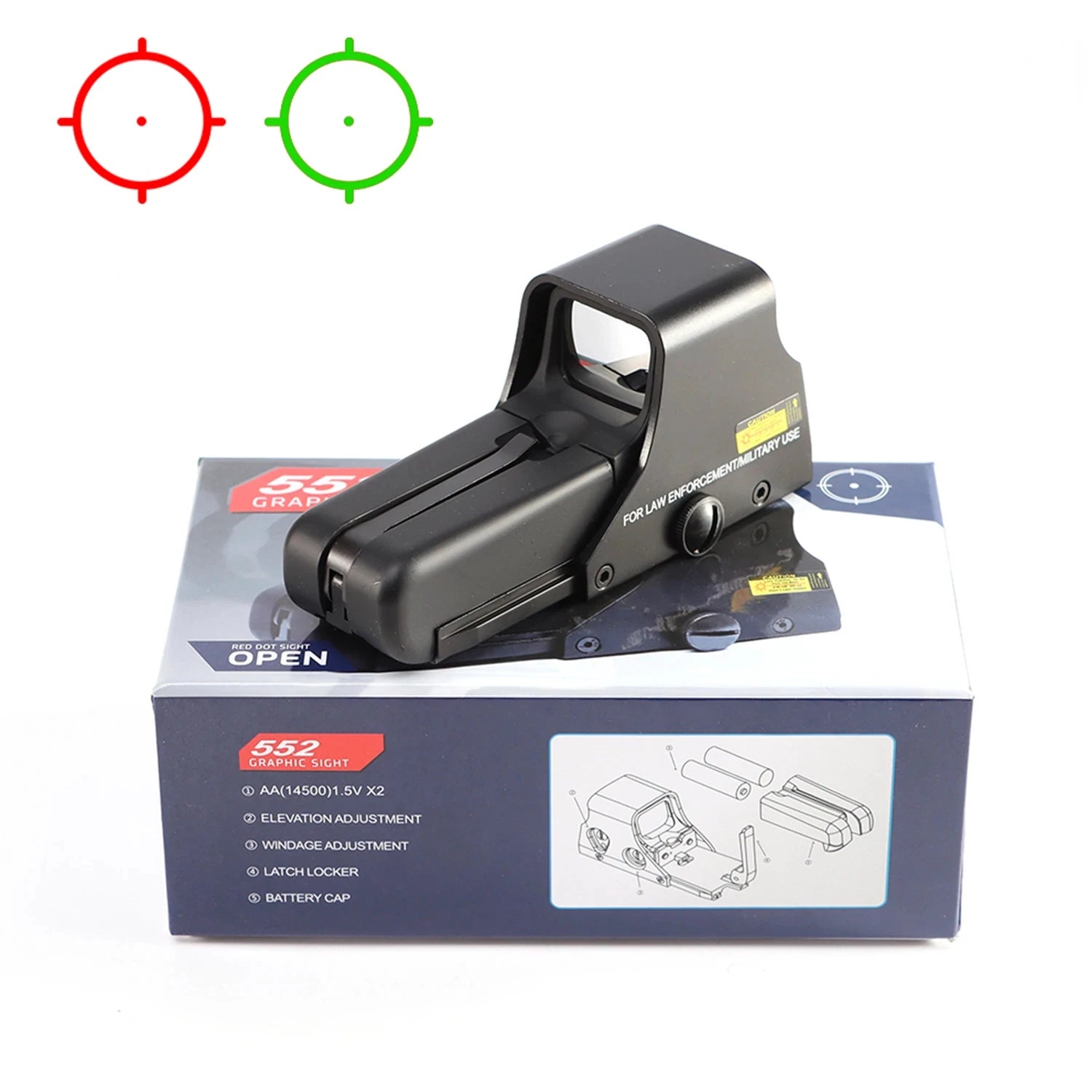 Tactical G33 G43 3X Magnifier Sight Scope & G45 5X Magnifier - Flip to Side Mount for 558 556 553 Holographic Reflex Red Dot Sights - Perfect for Hunting, Shooting Range & Tactical Training