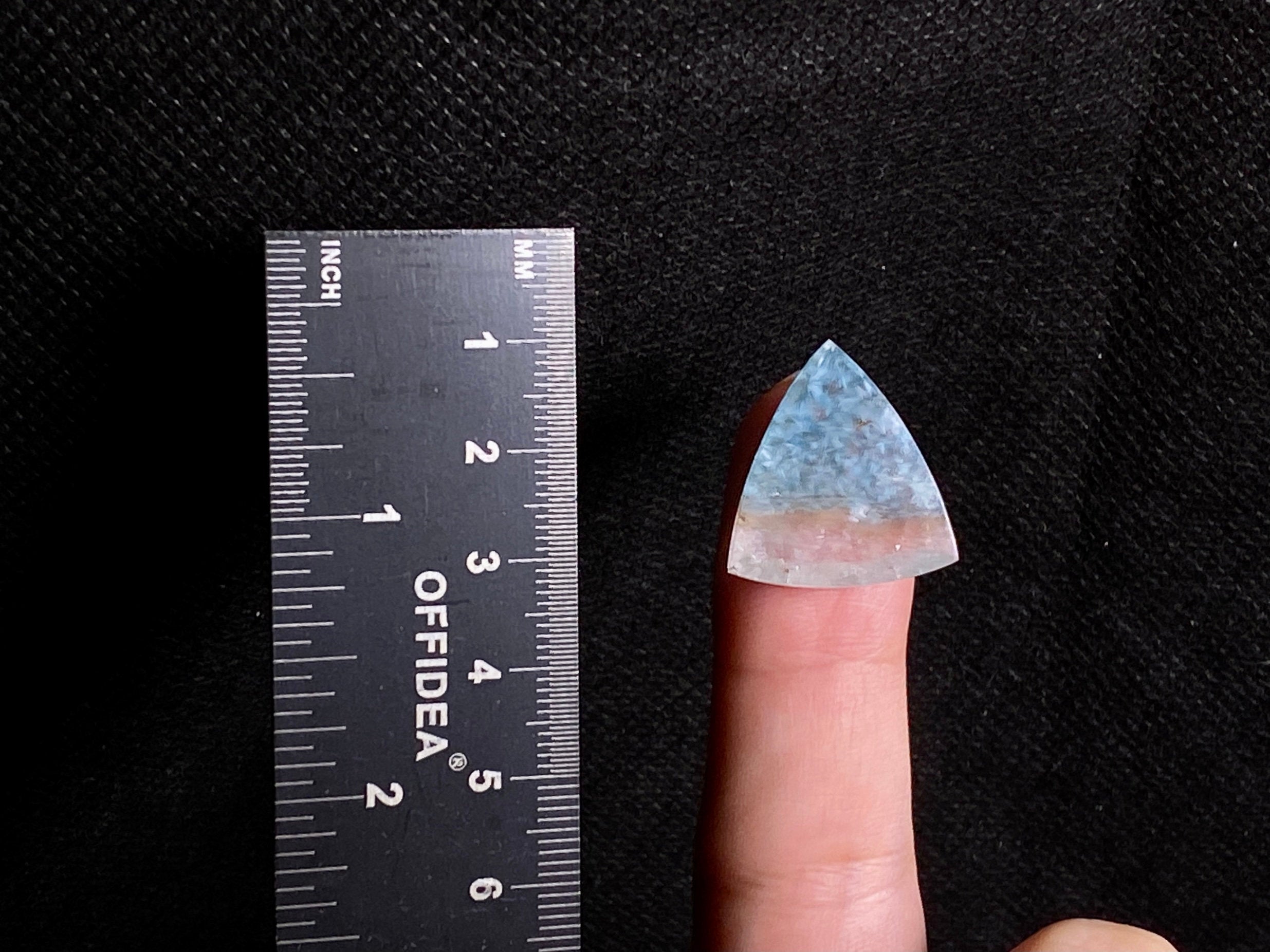 GILALITE Cabochon | Medusa Paraiba Quartz Bicolor Trillion Gemstone | Jewelry Making Supplies (43946) | Perfect for Pendants, Rings & DIY Craft Projects