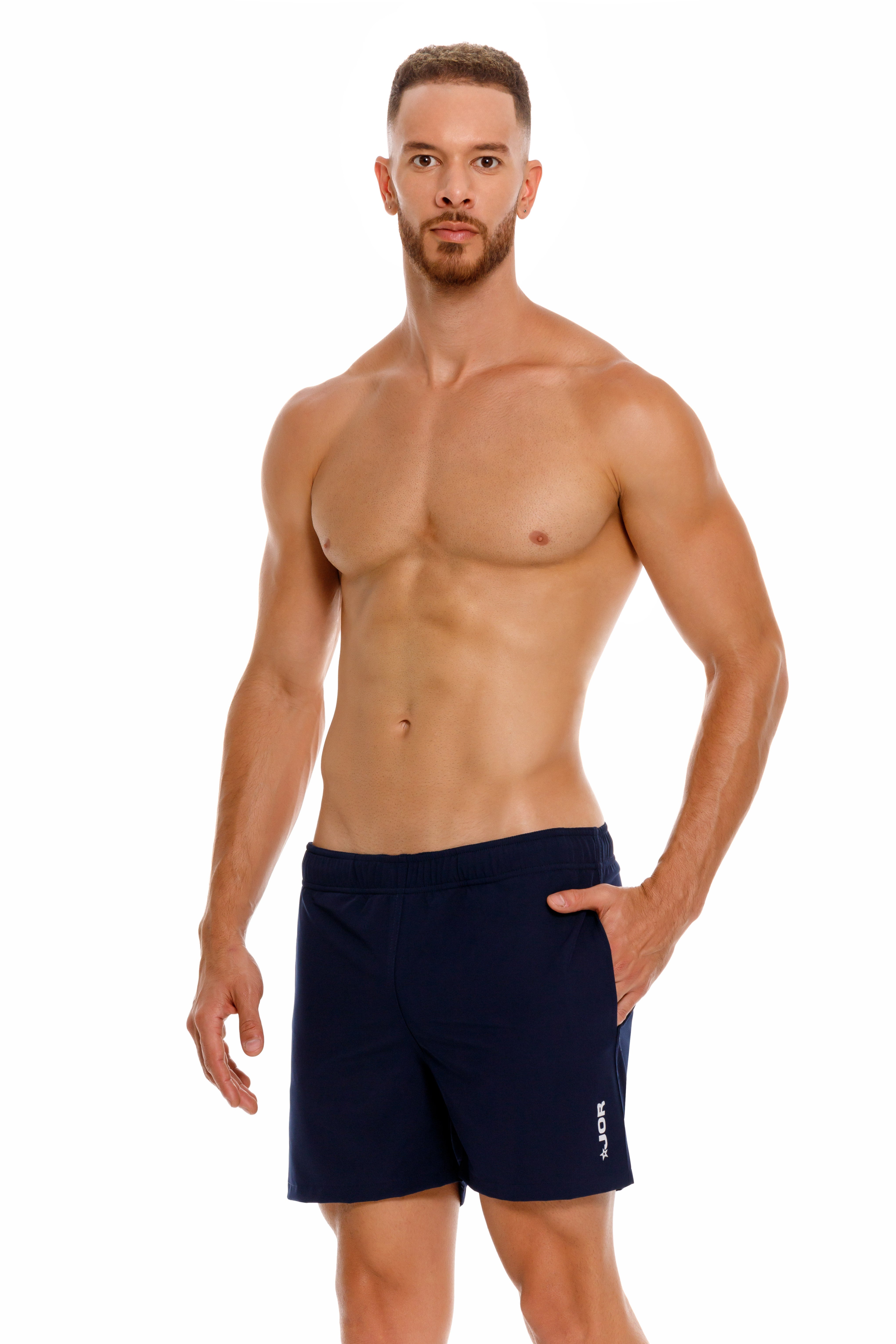 **JOR Brixton 4 Men's Swim Shorts - Quick-Dry, UPF 50+ Navy Blue - Perfect for Beach, Pool & Water Sports**