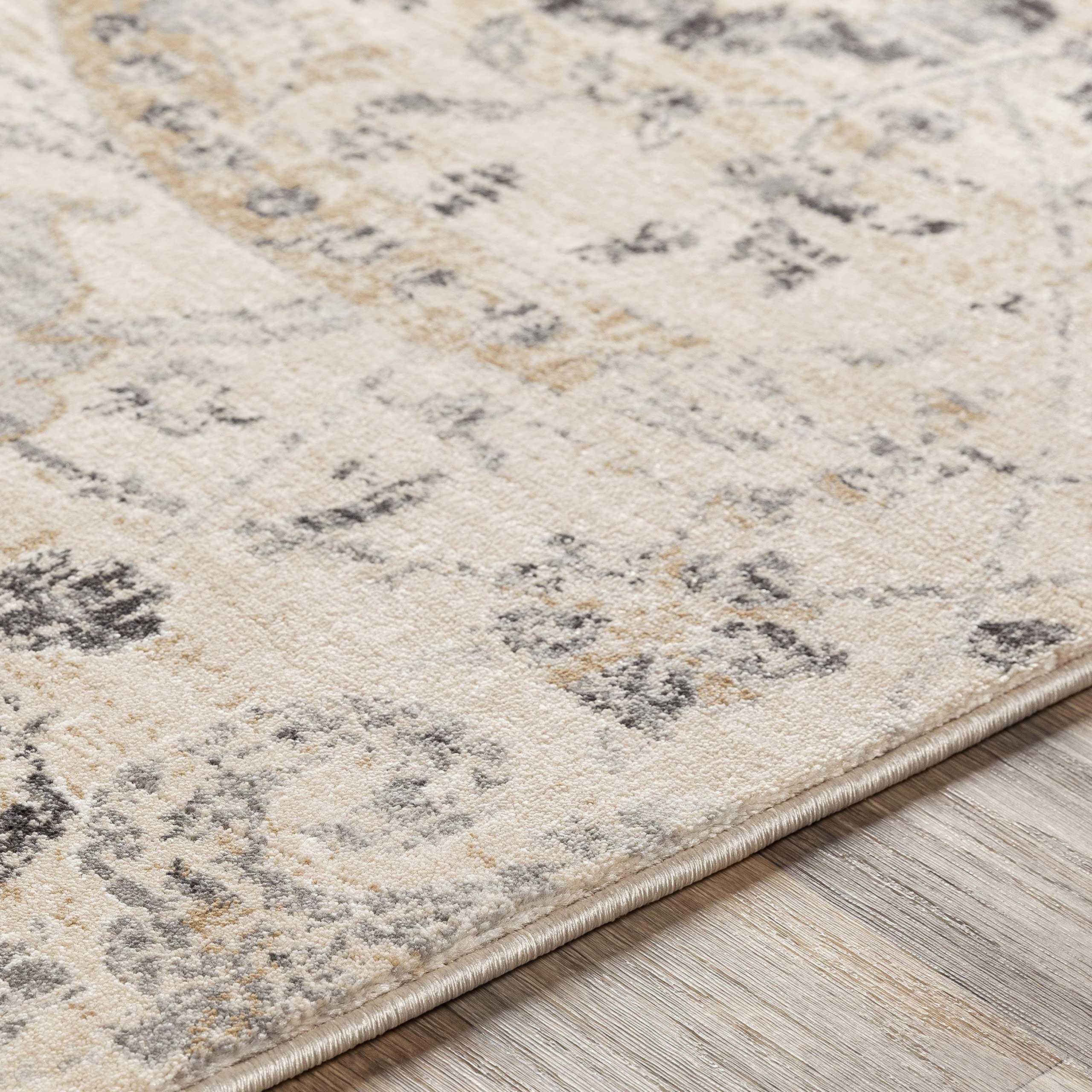 Mark&Day Avellino 6x9 Traditional Beige & Grey Area Rug - Soft Living Room, Bedroom, Kitchen Carpet (6'7