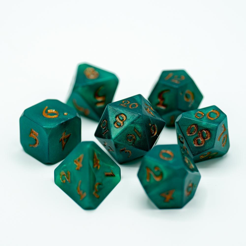 Avalore Enchanted Aria 7-Dice RPG Set - Fantasy Tabletop Role Playing Game Dice for Dungeons & Dragons, Pathfinder, and RPG Adventures