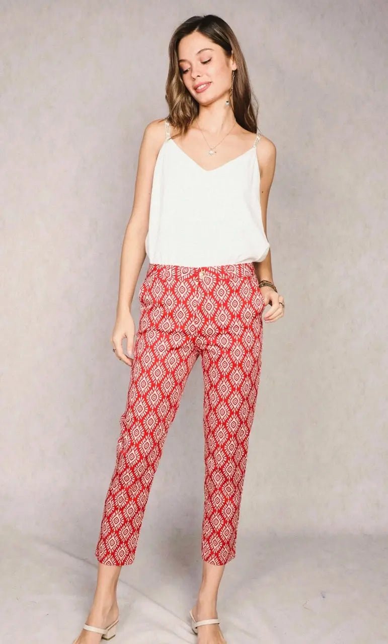Stylish Marlone Print 7/8 Chino Pants for Men - Perfect for Casual Wear, Office & Weekend Outings