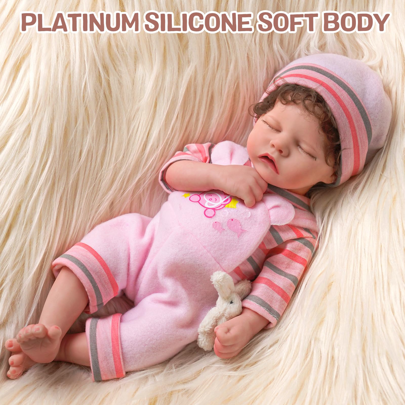 12-Inch Realistic Lifelike Reborn Baby Doll Girl - Platinum Silicone Body, Sleeping Newborn Doll with Soft Body | Perfect Gift for Kids 3+ Years Old | Great for Role Play, Collecting & Emotional Comfort