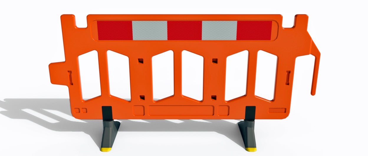 Firmus 2m Heavy Duty Safety Barrier - Pack of 50 Pallets - Warehouse, Construction Site & Event Crowd Control Barrier