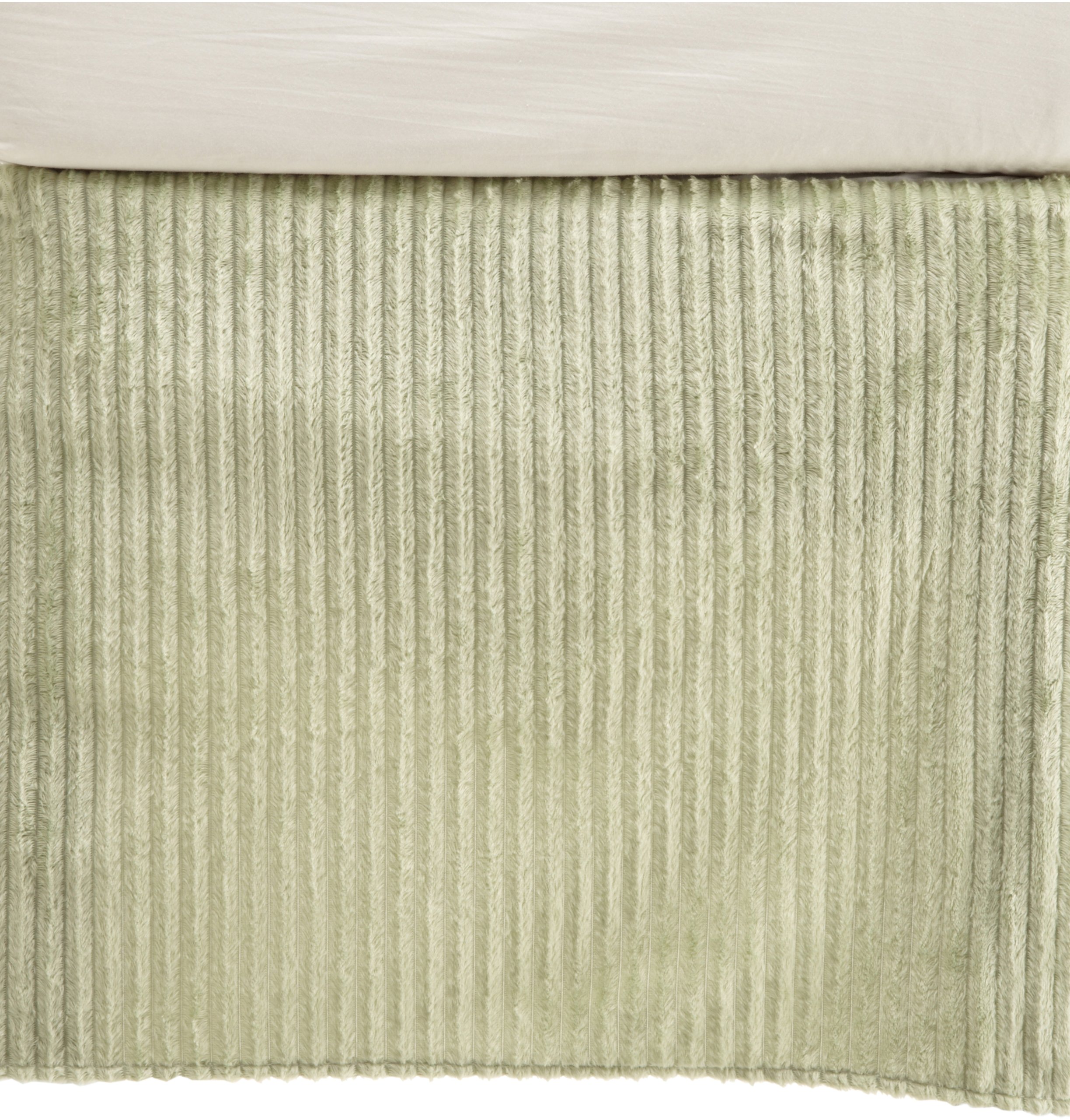 Carters Everyday Easy Velour Dust Ruffle in Sage Green - Soft Nursery Bed Skirt for Baby Cribs & Toddler Beds - Perfect for Nursery Decor & Baby Shower Gifts