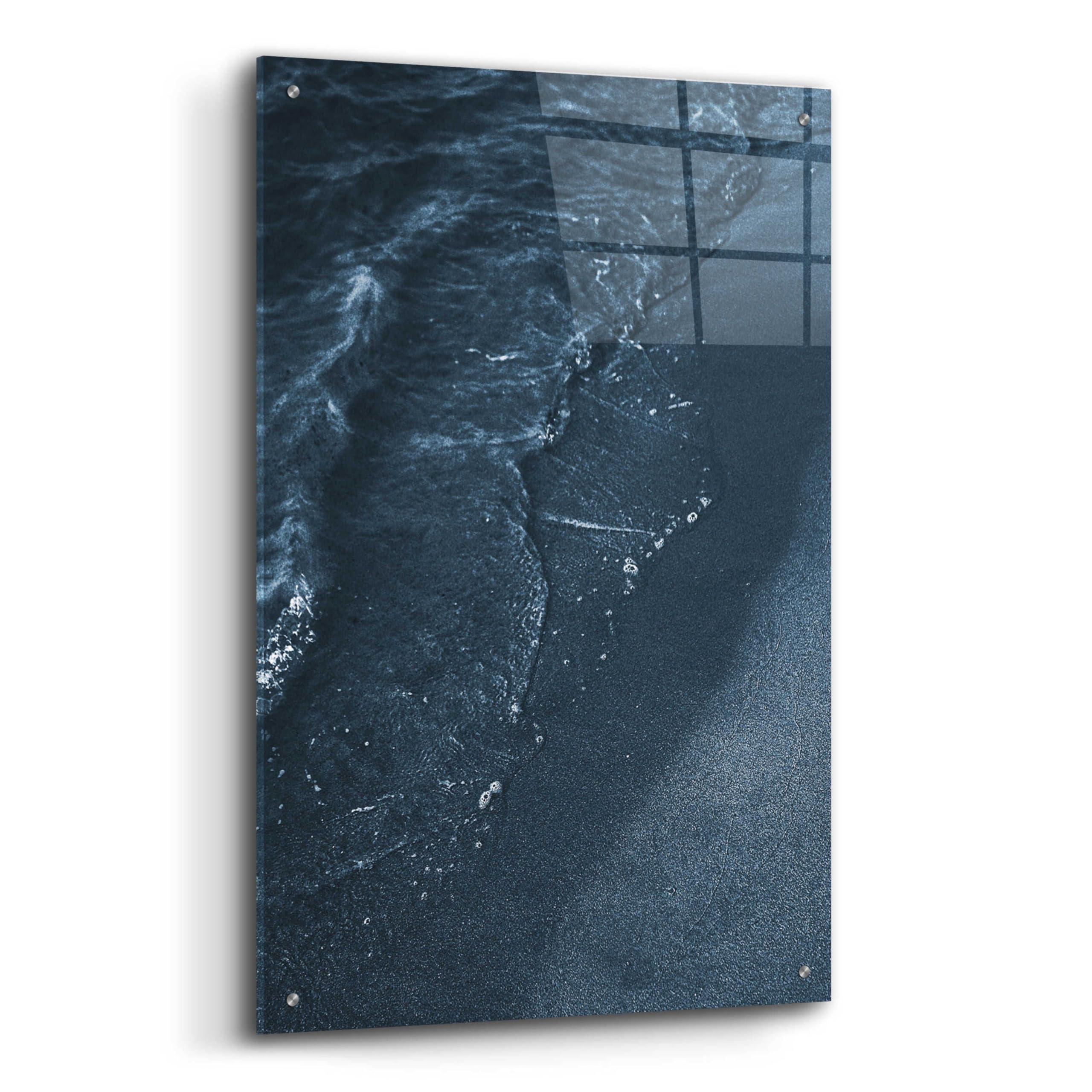 Epic Art 'Blue Beach' by Design Fabrikken - Premium Acrylic Glass Wall Decor 24x36 Inches - Perfect for Living Room, Bedroom & Office Decor