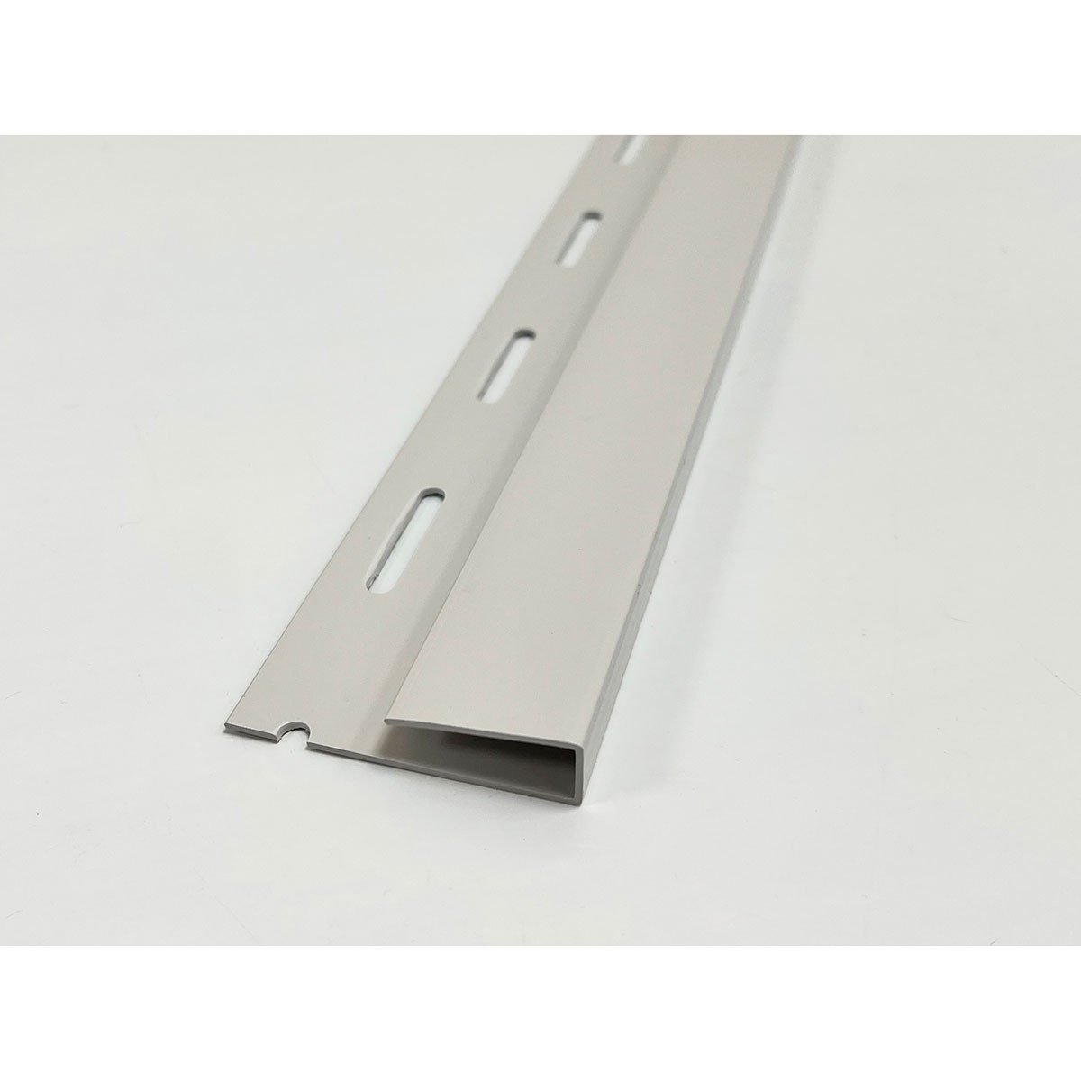 EZ Liner™ 16' PVC J Trim in Gray - Durable Weatherproof Edge Molding for Windows, Doors & Siding Installation | Perfect for Home Exterior & DIY Projects