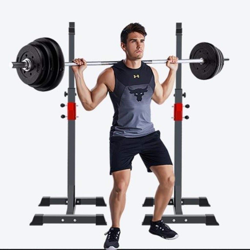 Adjustable Height Barbell Rack for Home Gym - Squat Rack, Bench Press & Weight Training Equipment - Perfect for Indoor Strength Training & Fitness Workouts