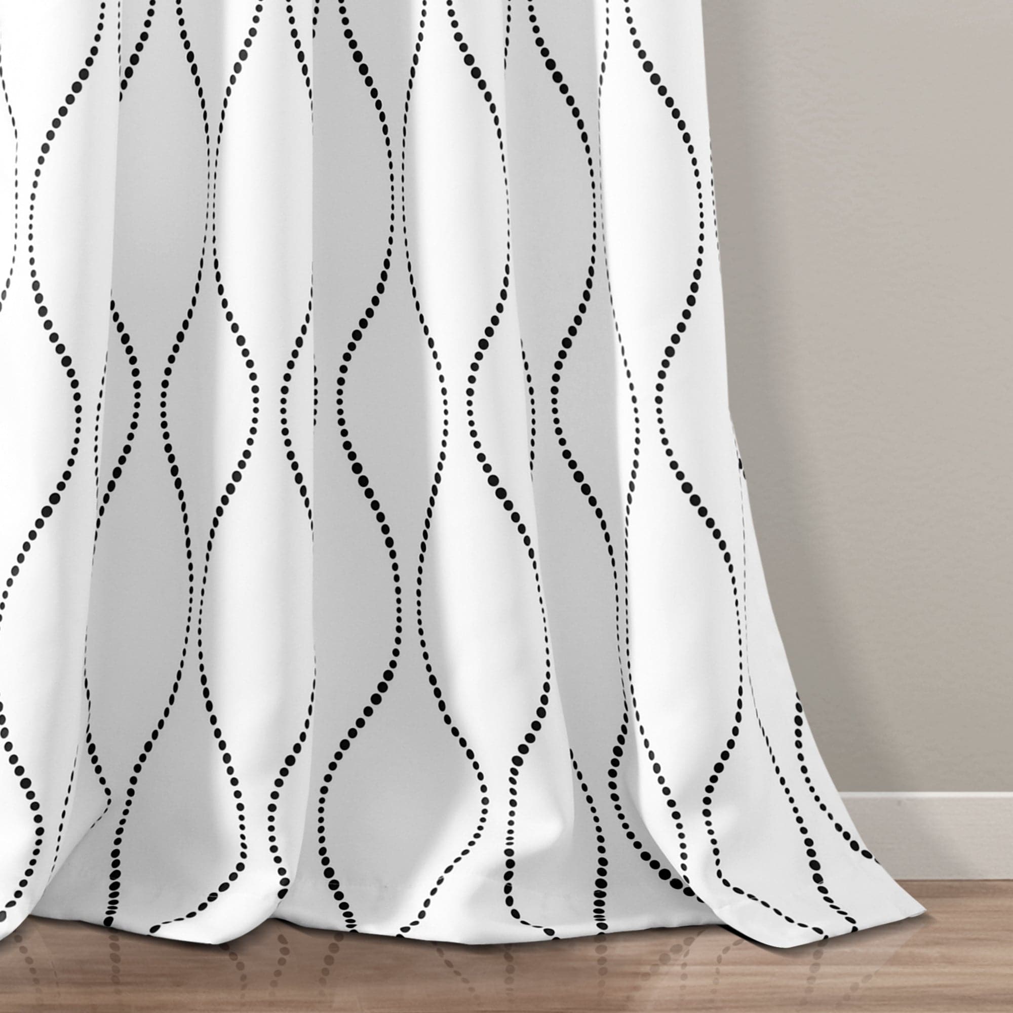 Swirl Light Filtering Window Curtains - Blackout Sheer Drapes for Living Room & Bedroom - Soft Sunlight Diffusion & Privacy Protection
