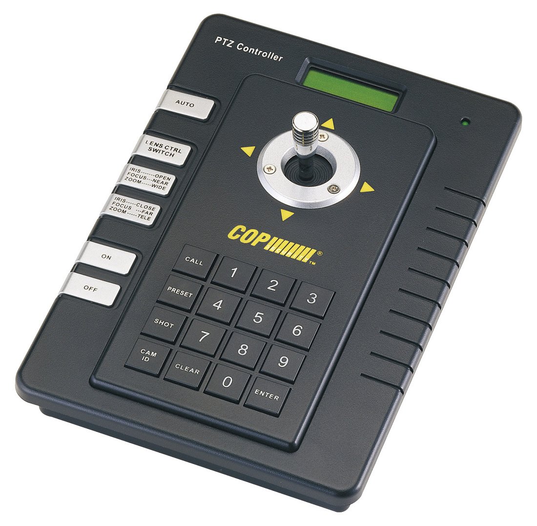 15-AU50ES 2-Axis PTZ Joystick Keyboard Controller (Black) - Professional CCTV Camera Control for Security Monitoring & Video Surveillance Systems