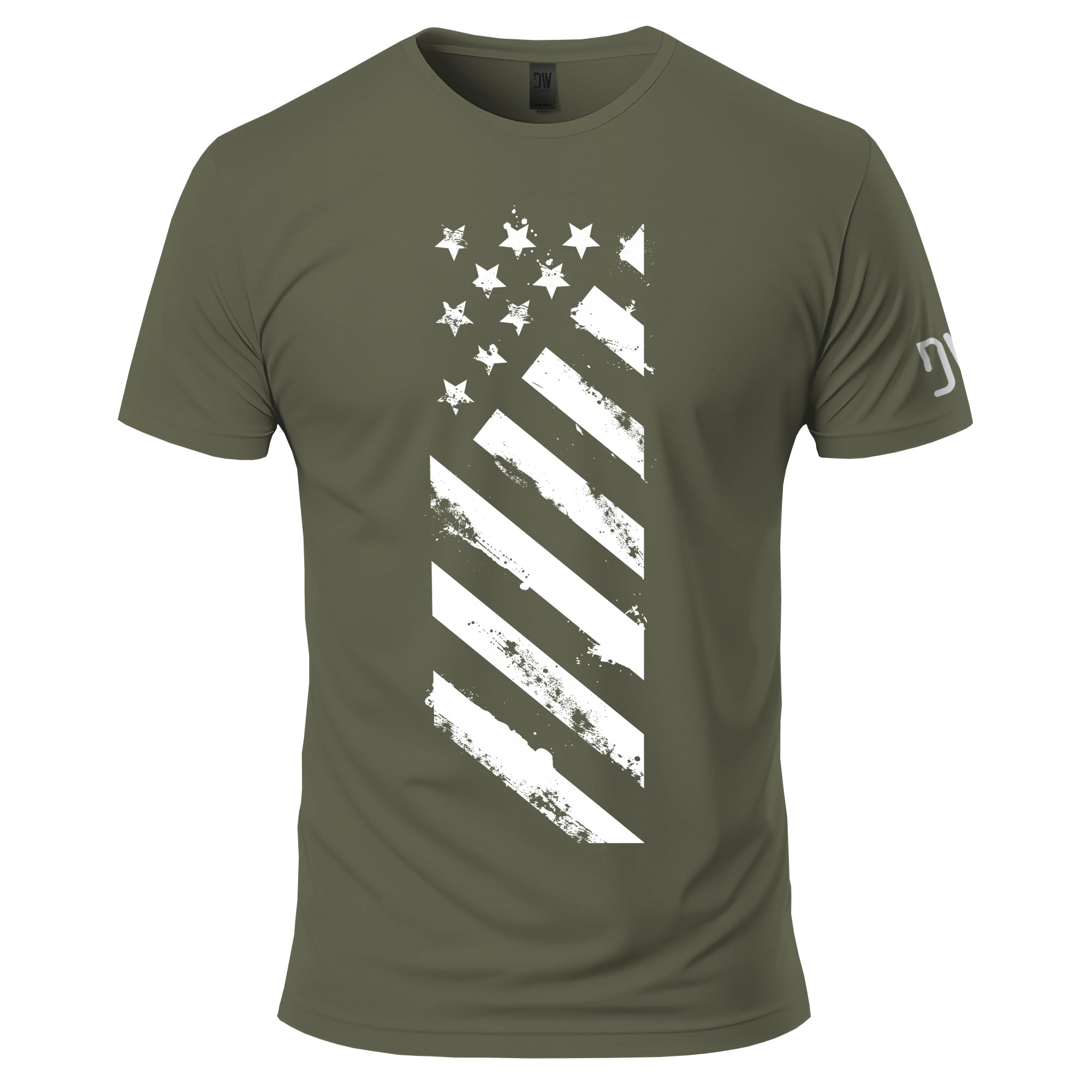 American Flag Graphic T-Shirt for Men - Patriotic Short Sleeve Cotton Tee by Dion Wear - Perfect for 4th of July, Memorial Day & Veterans Day Celebrations