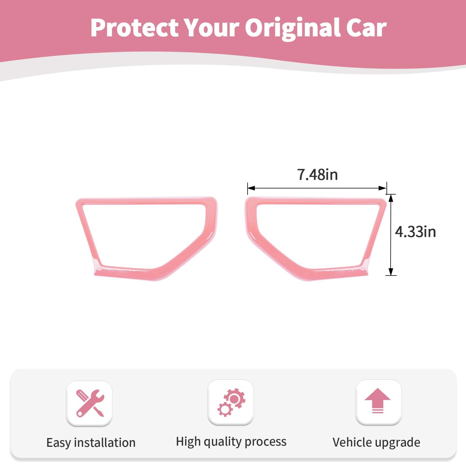 Jeep Wrangler JL JLU & Gladiator JT A-Pillar Speaker Trim Covers (2018-2024) - Pink Interior Accessories (2-Piece Set) | Perfect for Customizing & Protecting Your Jeep's Interior