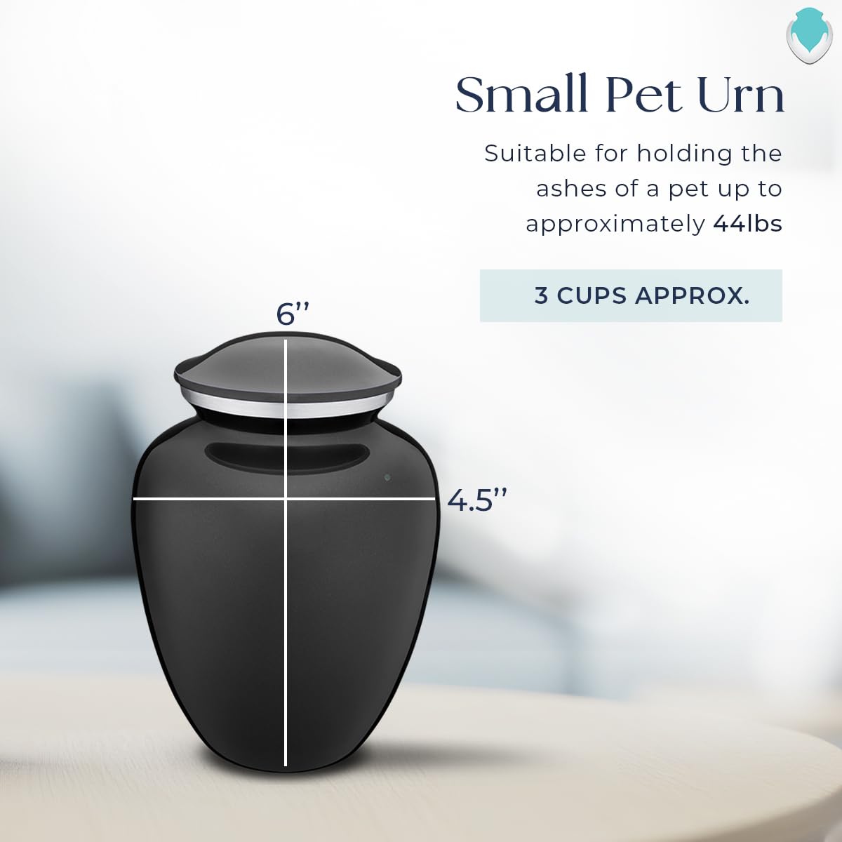 Personalized Engraved Cat Cremation Urn - Medium Embrace Pet Urn for Ashes (Charcoal) | Memorial Keepsake for Beloved Feline Companion | Perfect for Home Display or Burial Ceremony