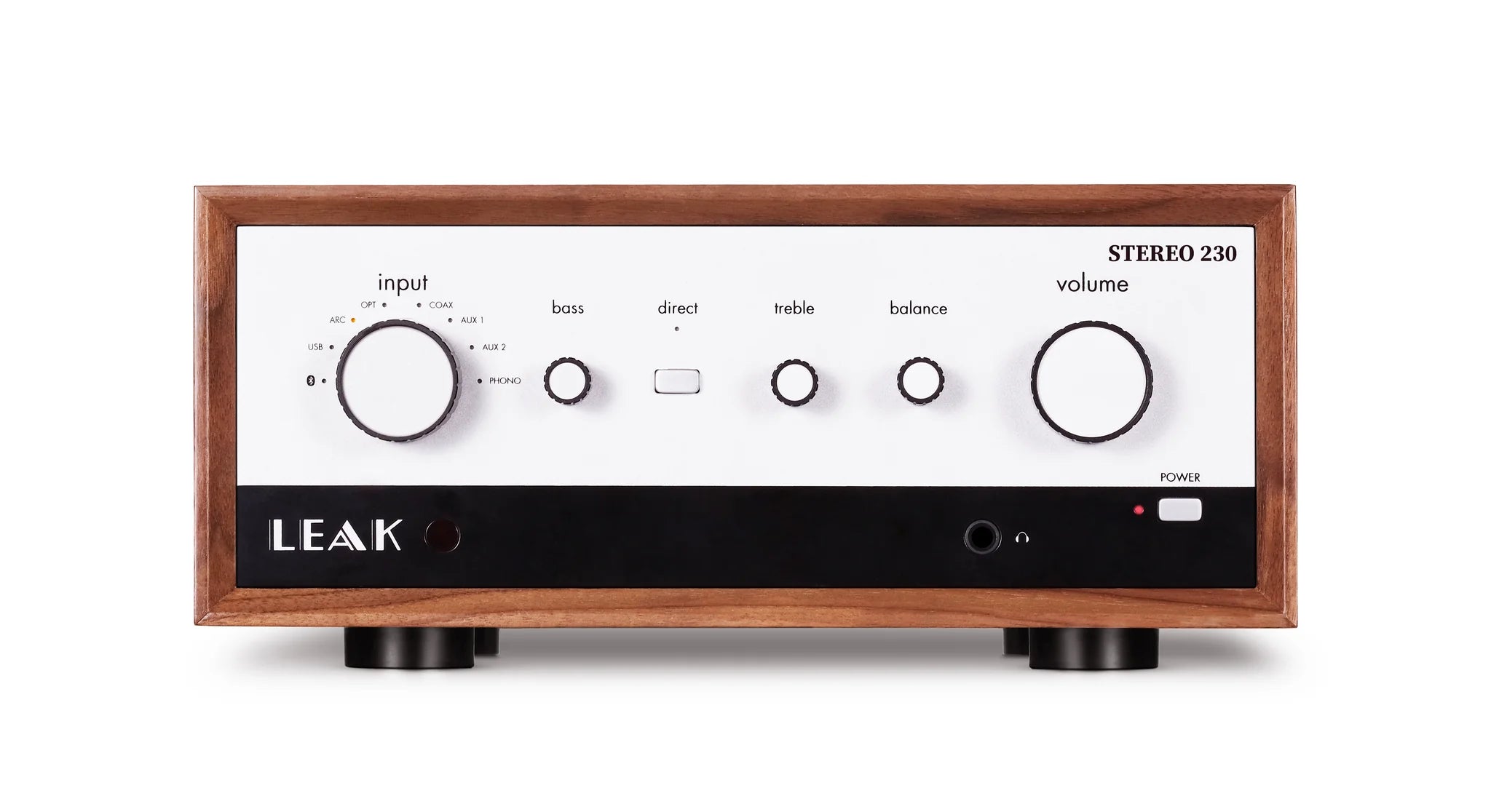 LEAK Stereo 230 Integrated Amplifier - High Fidelity Audio System with Walnut Finish | Perfect for Home Theater & Music Listening