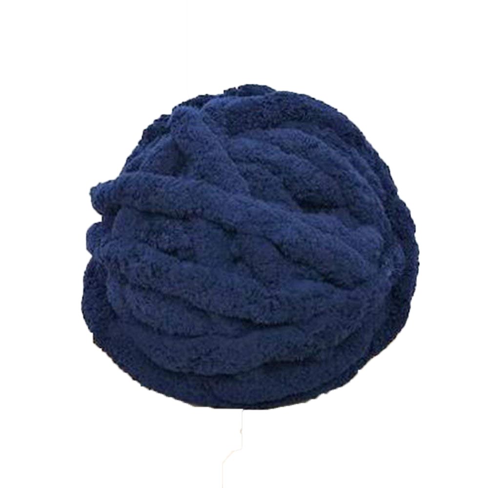 Premium Navy 250g DIY Chenille Yarn - 100% Polyester Chunky Knitting Yarn for Blankets, Hats & Scarves | Soft Jumbo Yarn for Handmade Crafts, Home Decor & Cozy Winter Accessories