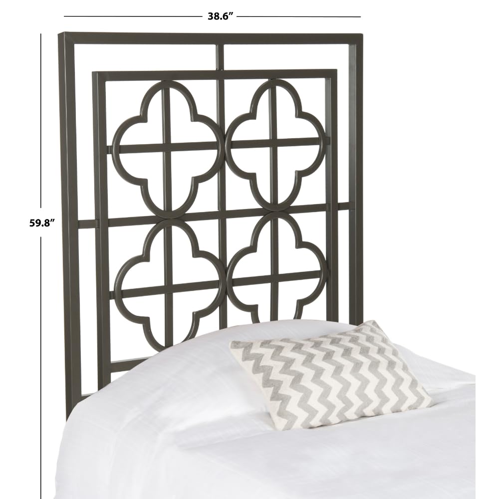 SAFAVIEH Home Collection Lucina Gunmetal Headboard for Full Size Bed - Modern Metal Bed Frame Headboard for Bedroom Decor, Perfect for Guest Rooms & Master Suites