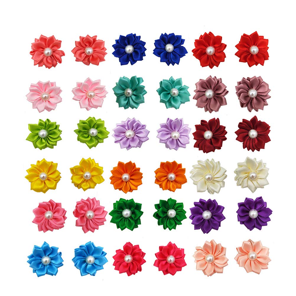 10PCS Floral Hair Bands for Dogs & Cats - Pet Hair Accessories, Bow Ties & Rubber Bands - Perfect for Grooming, Pet Parties & Photo Shoots